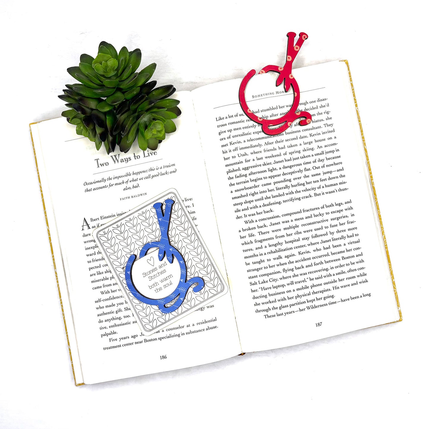 Yarn Ball Shaped Bookmark with Card Backer - Paperclip - Snack Bag Closure