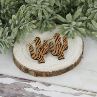 Zebra Print Cactus Earrings (Set of 2 Sizes) - Glowforge