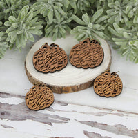 Zebra Print Pumpkin Earrings - Fall Earrings (Set of 2 Sizes) - Glowforge