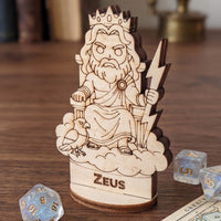 Zeus Greek God Tabletop Figurine - Thunder God, Olympian King, Mythology Character - Glowforge
