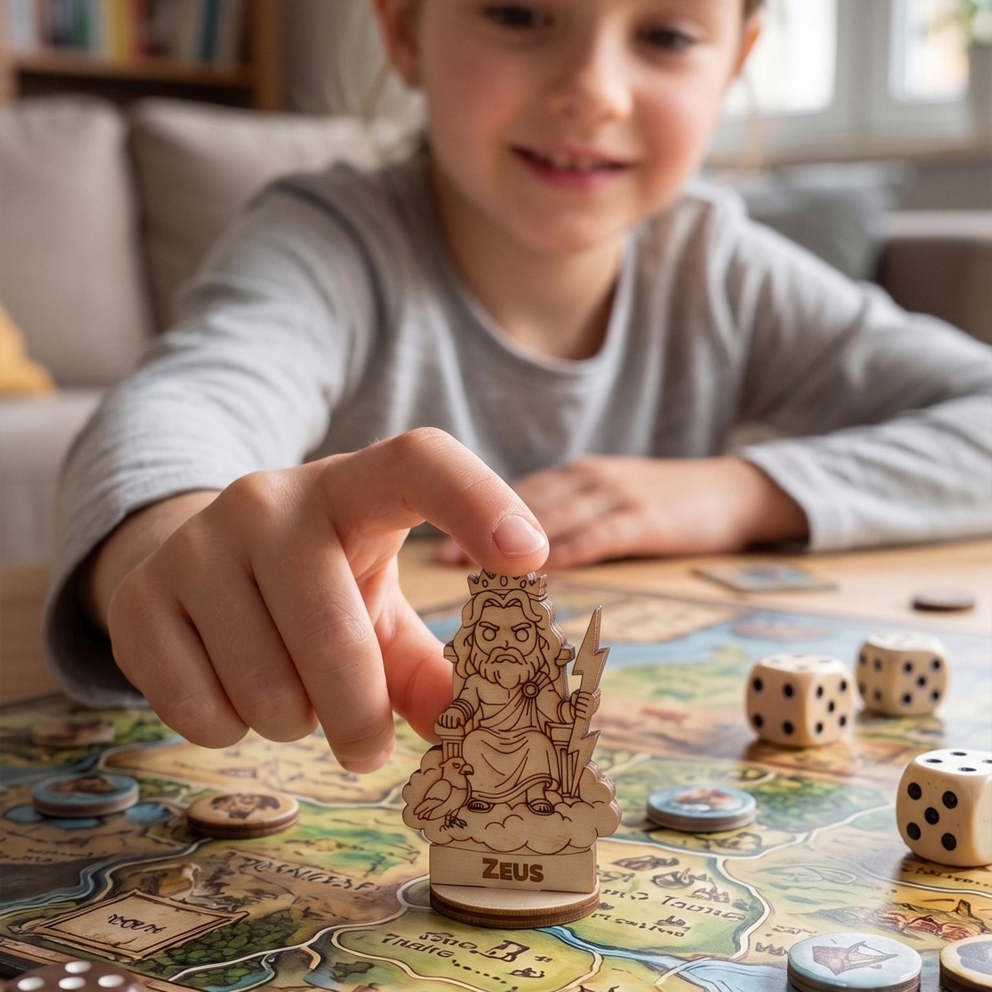 Zeus Greek God Tabletop Figurine - Thunder God, Olympian King, Mythology Character - Glowforge