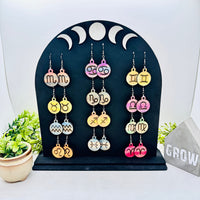 Zodiac Earring with Display Stand - Astrology Earrings Collection (Set of 12) - Glowforge