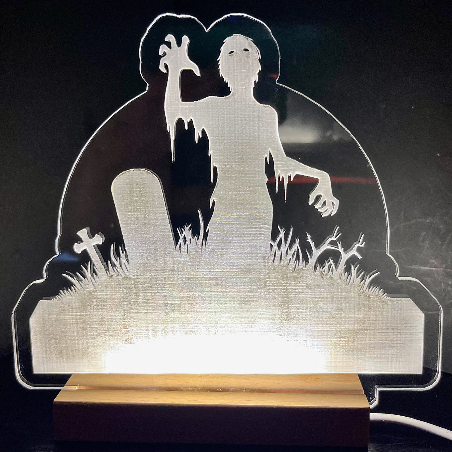 Halloween Zombie Large LED Nightlight Insert – Glowforge Shop