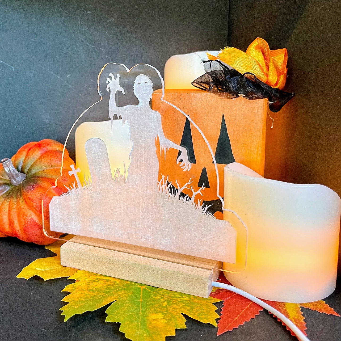 Halloween Zombie Large LED Nightlight Insert – Glowforge Shop