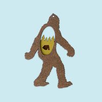 Layered Bigfoot Ornament Tag