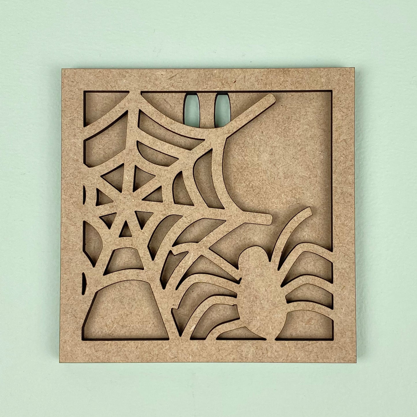 Halloween Spider and Web Layered Art Frame