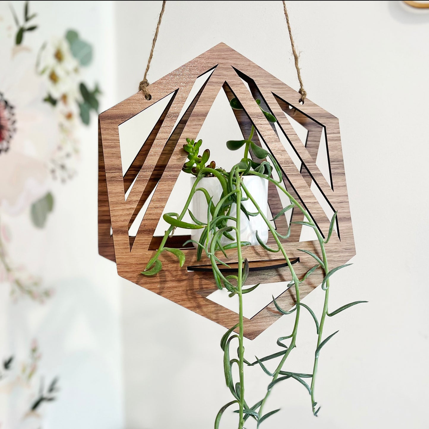 unique hanging plant holders Geometric Hanging Planter – Glowforge Shop