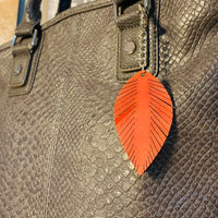 Leather Fringe Feather Earrings
