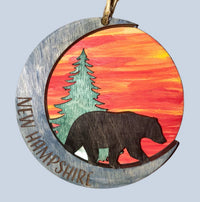Bear and Moon Ornament