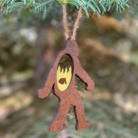 Layered Bigfoot Ornament Tag