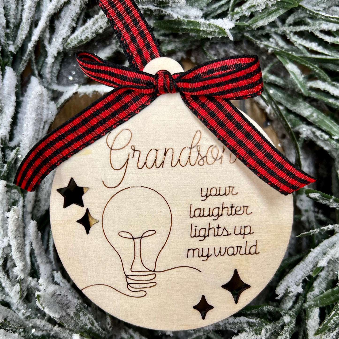 Grandson Christmas Ornament Easy Cut and Score Gift