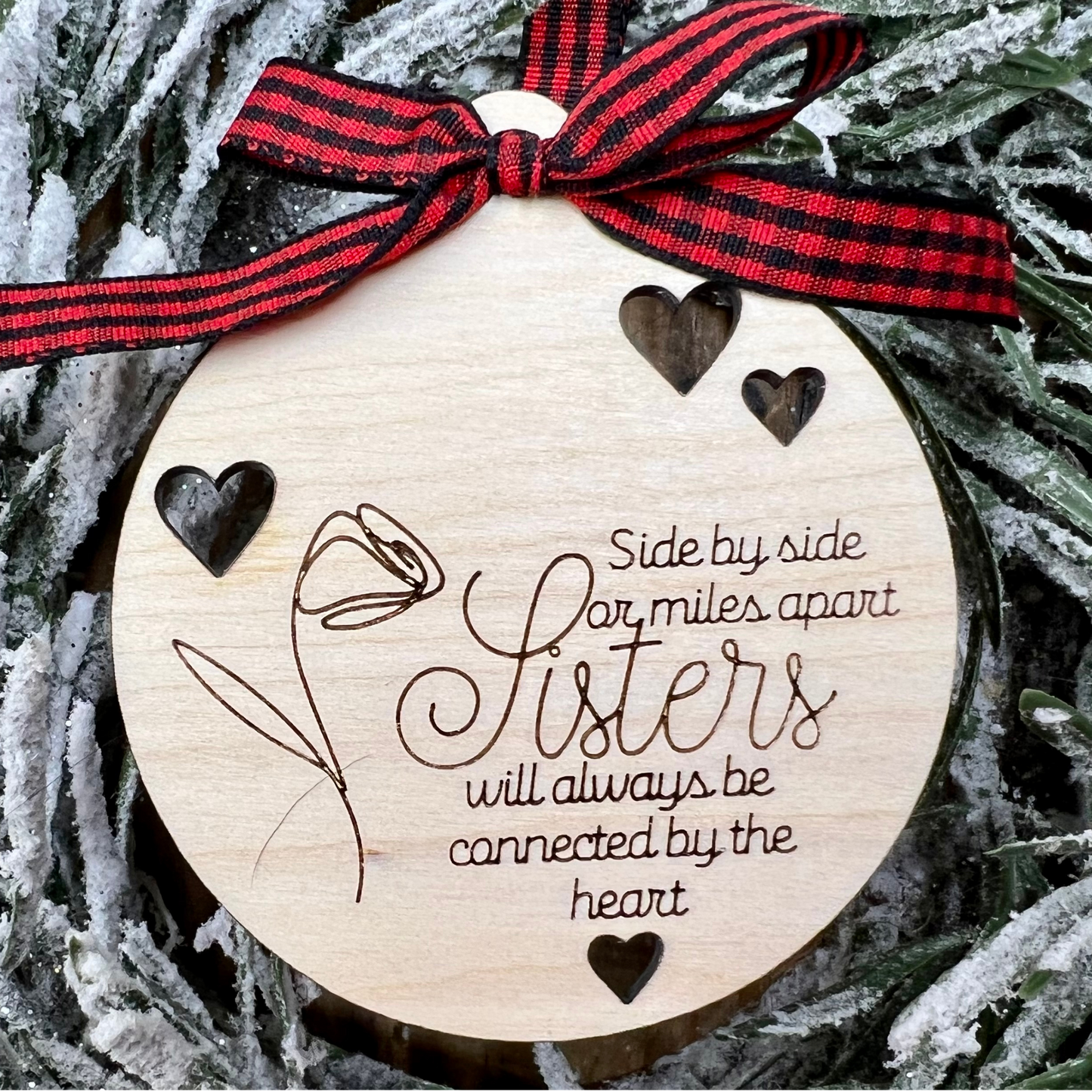 Sister Christmas Ornament Easy Score and Cut Gift