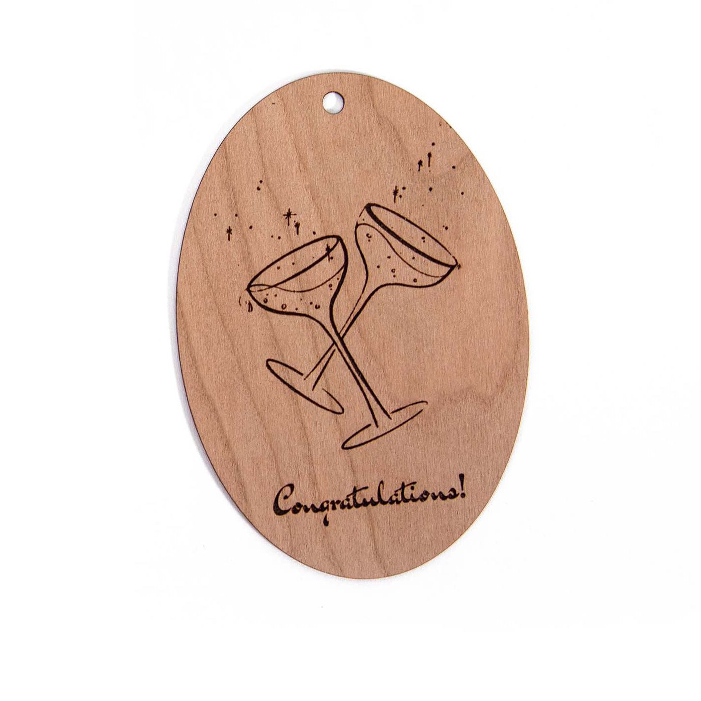 "Congratulations" Oval Gift Tag