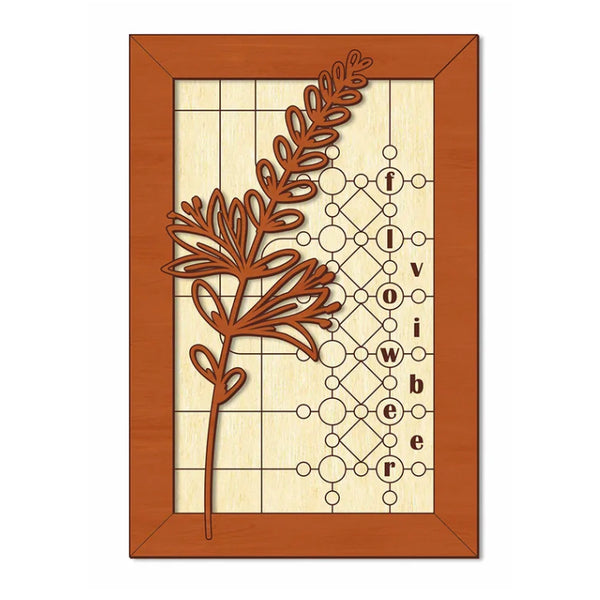 Framed Contemporary Floral Design Glowforge Shop framed-contemporary-floral-design-glowforge-shop