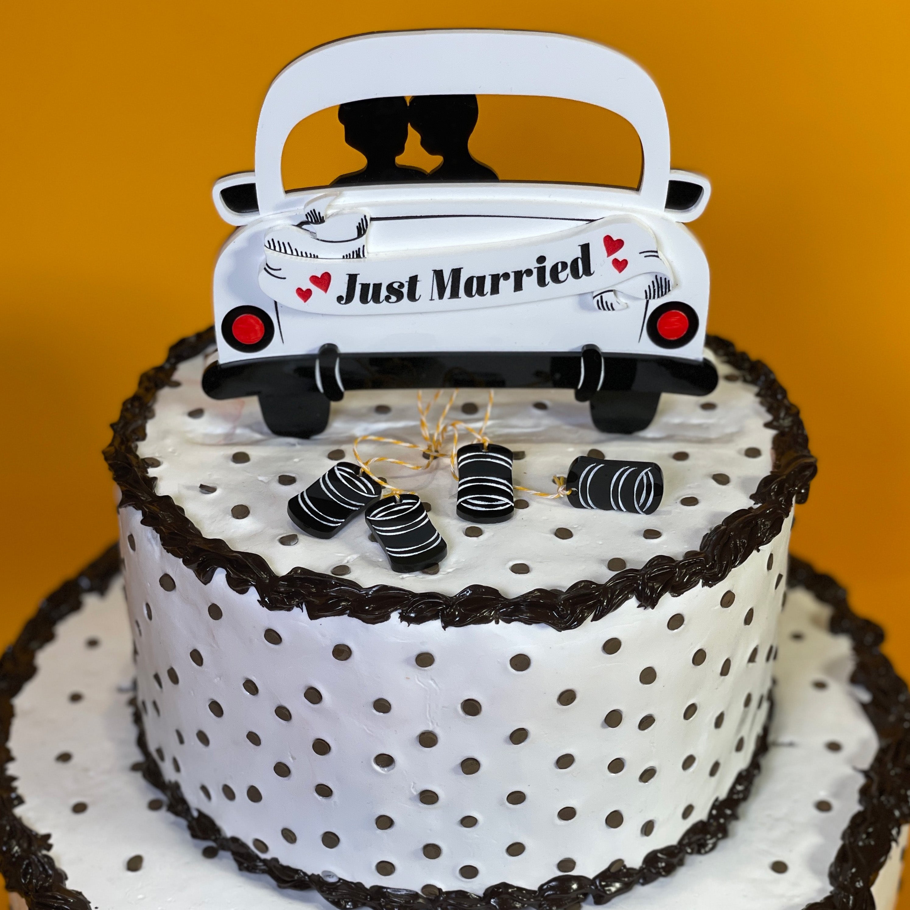 Just Married Couple and wedding Cake~Personalized Ornament My Personal