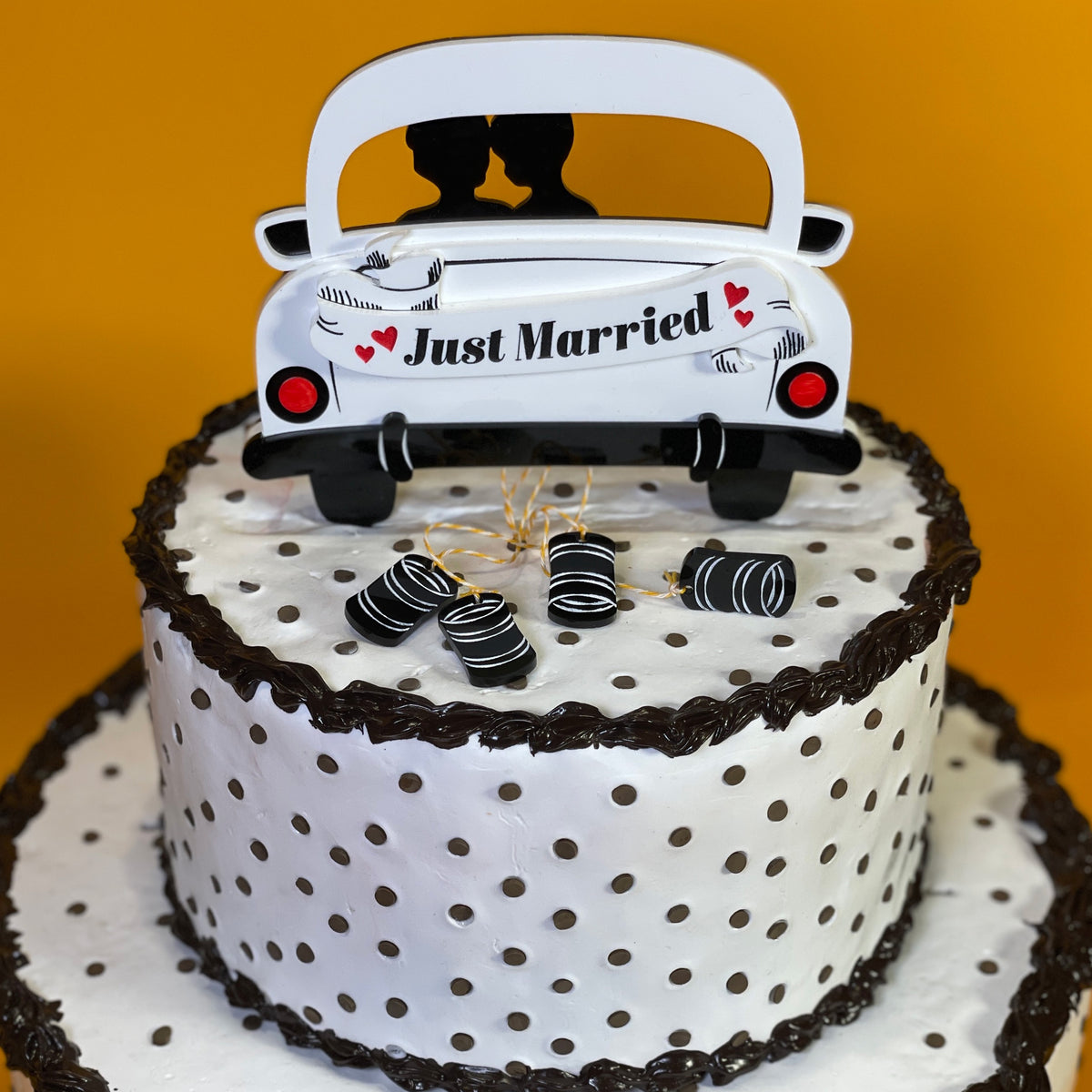 Just Married Wedding Cake Topper – Glowforge Shop