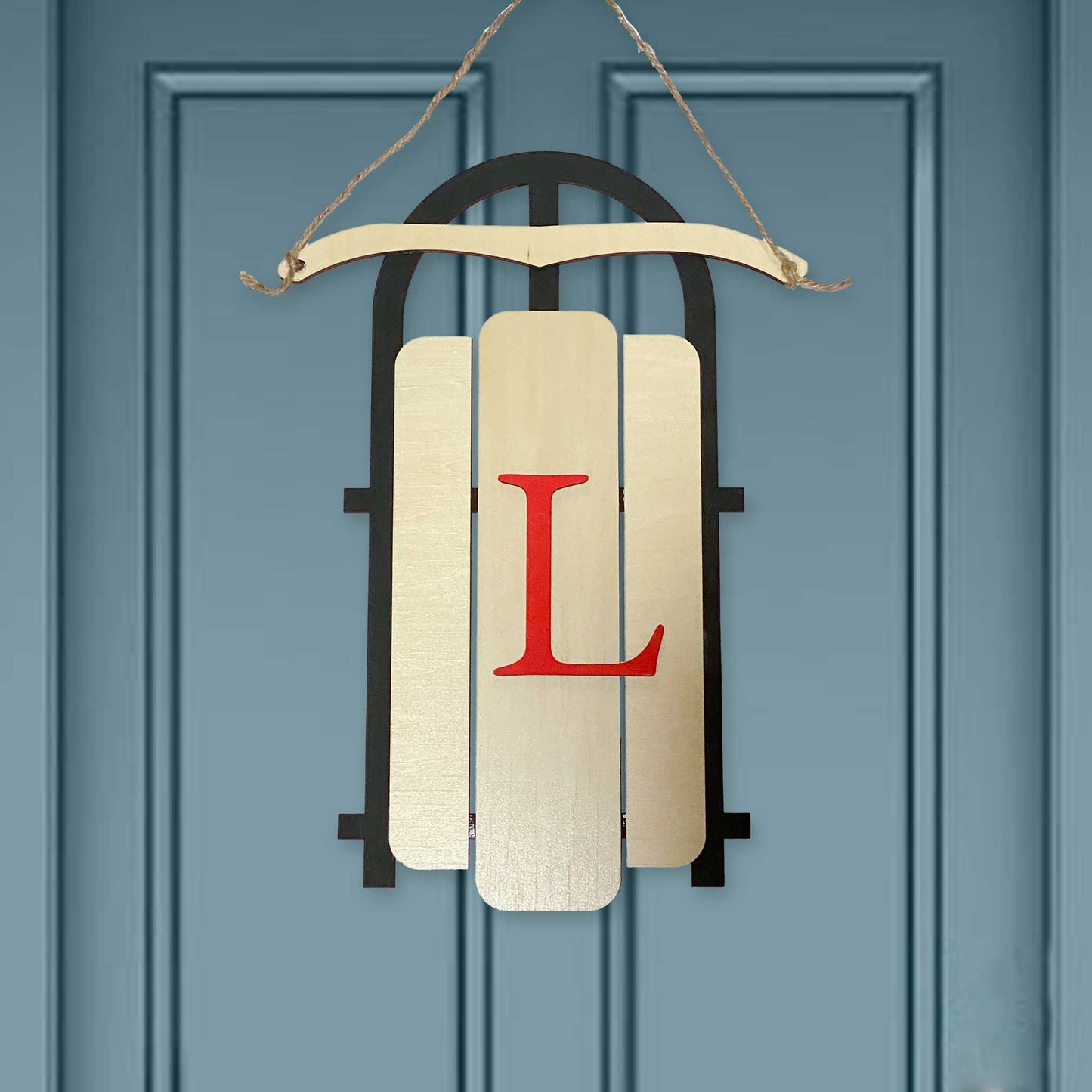 Sled Monogram Door Sign