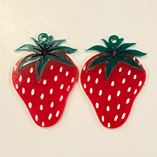 Deliciously Delightful Strawberry Drop Earrings