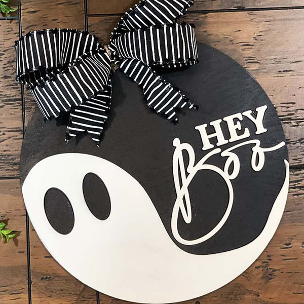 Hey Boo Halloween Round – Glowforge Shop