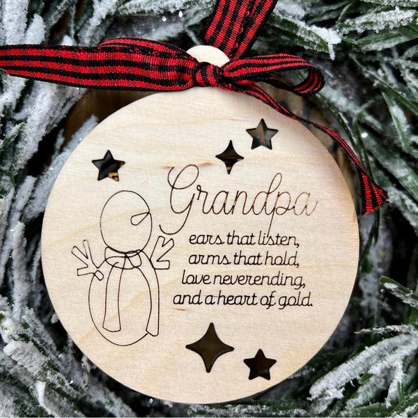 Grandpa Christmas Ornament Easy Score and Cut Gift Shop