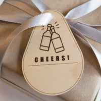 Clinking Bottles "Cheers" Gift Tag