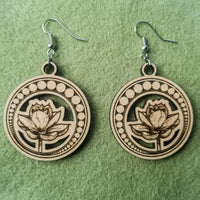 Art Nouveau Lotus Earrings