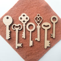 Antique Key Charms (Set of 7)