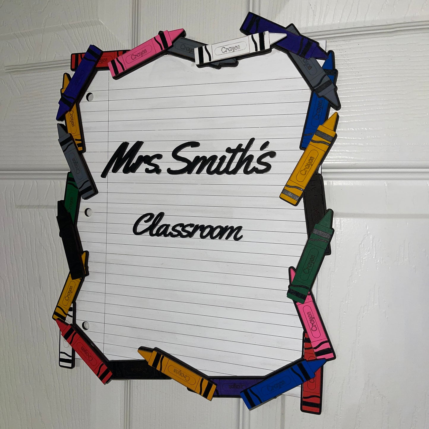Personalized Crayon and Paper Frame