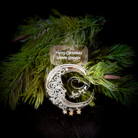 Winter Moon Ornament with Personalized Message