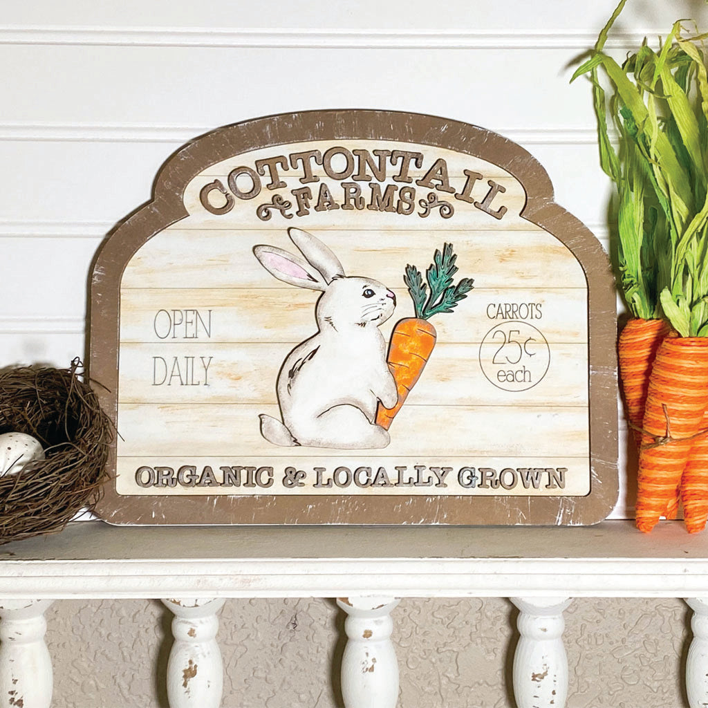 Bunny Sign Store Cottontail Farms Bunny Sign – Glowforge Shop