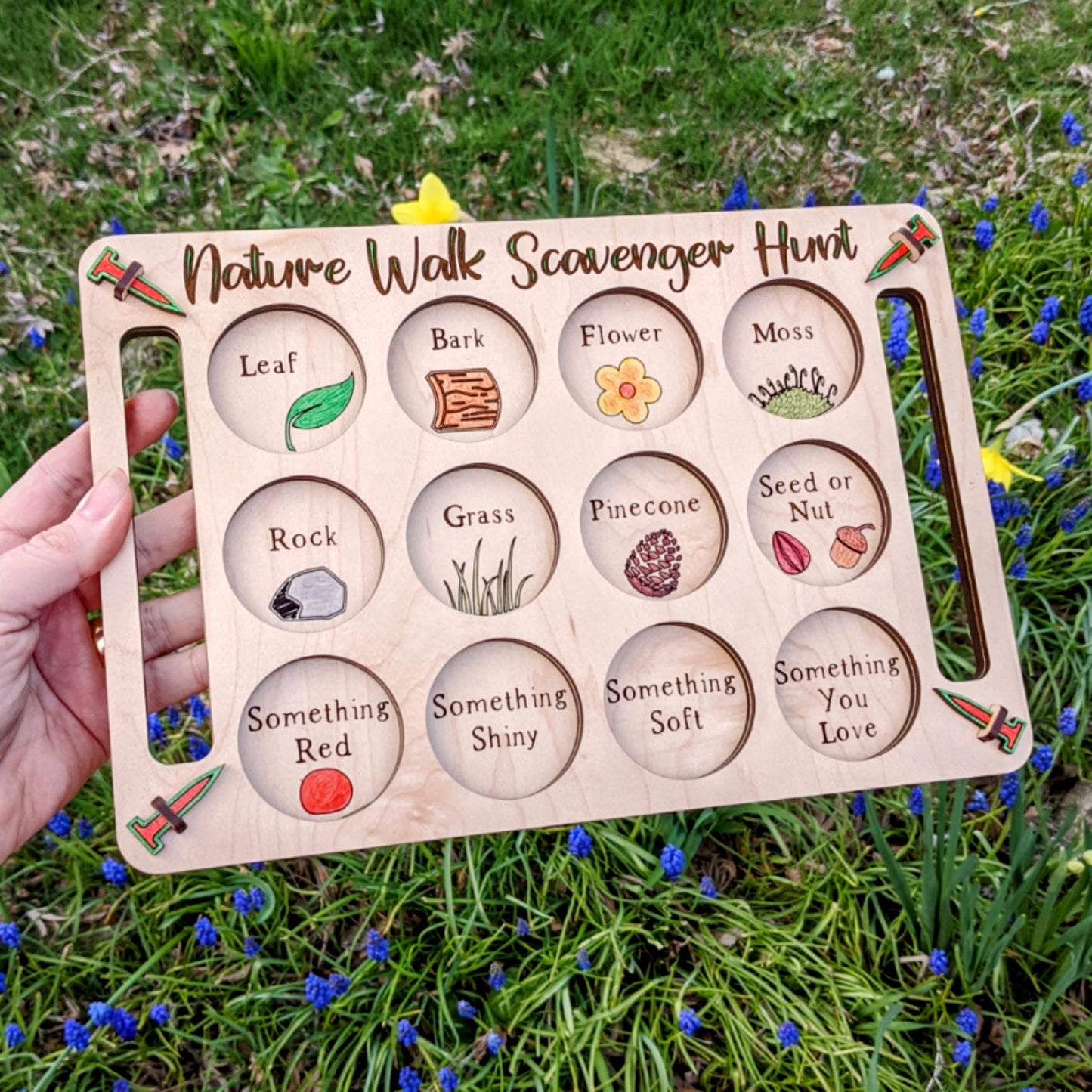 2 In 1 Beach/Forest Scavenger Hunting Tray