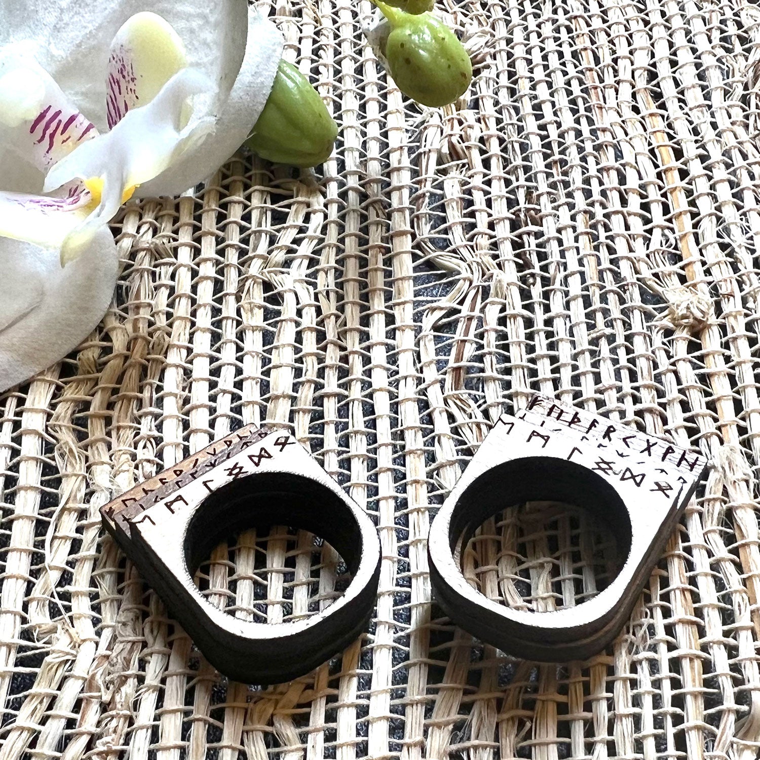 Parabatai Rune Ring 3 Stackable Celtic/ Viking Rune Rings – Glowforge Shop