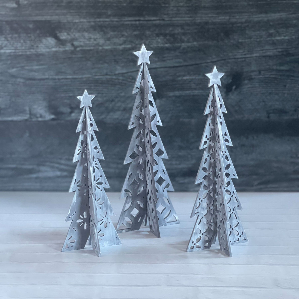 3D Farmhouse Style Christmas Trees (Set of 3) – Glowforge Shop