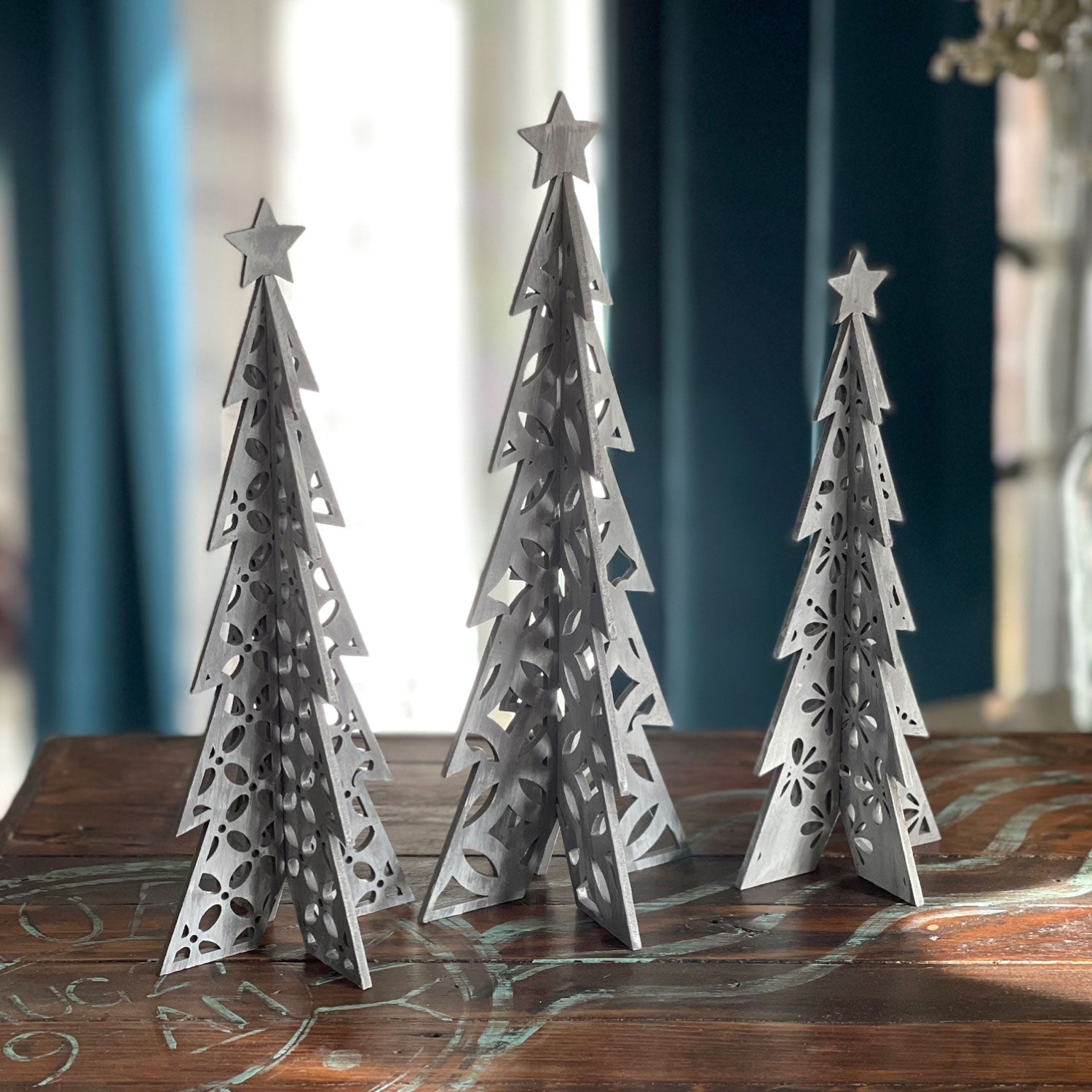 3D Farmhouse Style Christmas Trees (Set of 3) – Glowforge Shop