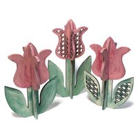3D Standing Rattan Tulips (Set of 3)