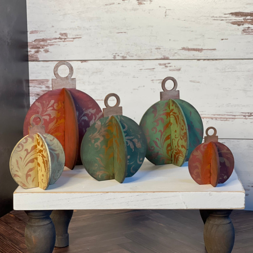 3D Christmas Ornament Shelf Sitters (Set of 5)