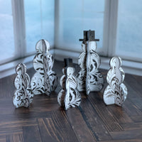 3D Snowmen Shelf Sitters (Set of 8)