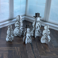 3D Snowmen Shelf Sitters (Set of 8)