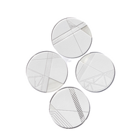 Geometric Round Beverage Coasters (Set of 4)
