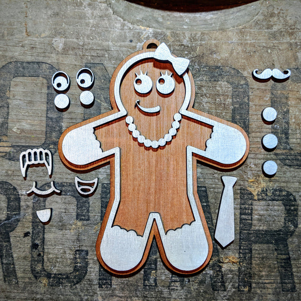 Customizable Gingerbread Man Ornament – Glowforge Shop