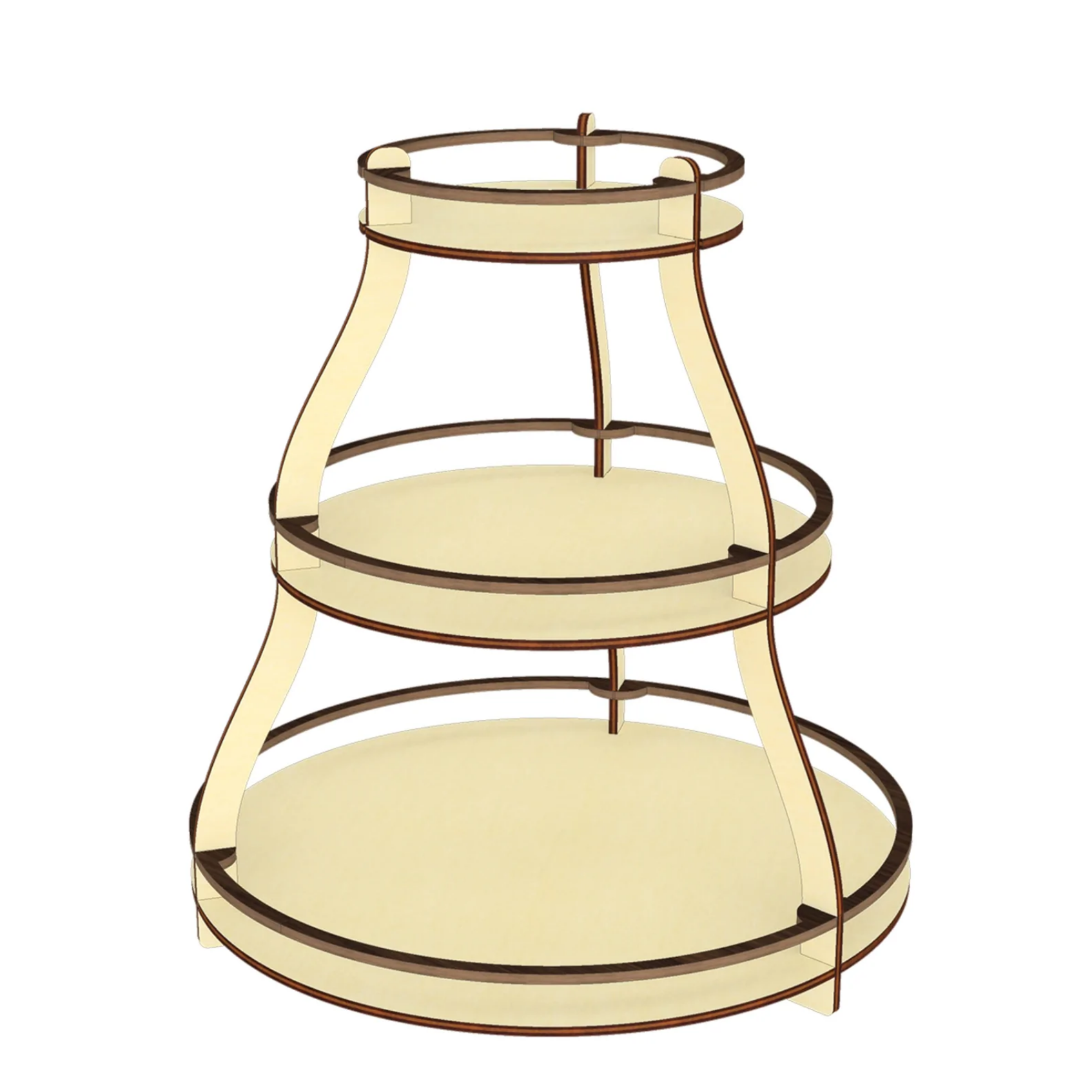Elegant 3-Tier Round Display Stand – Glowforge Shop