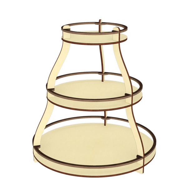 Elegant 3-Tier Round Display Stand – Glowforge Shop