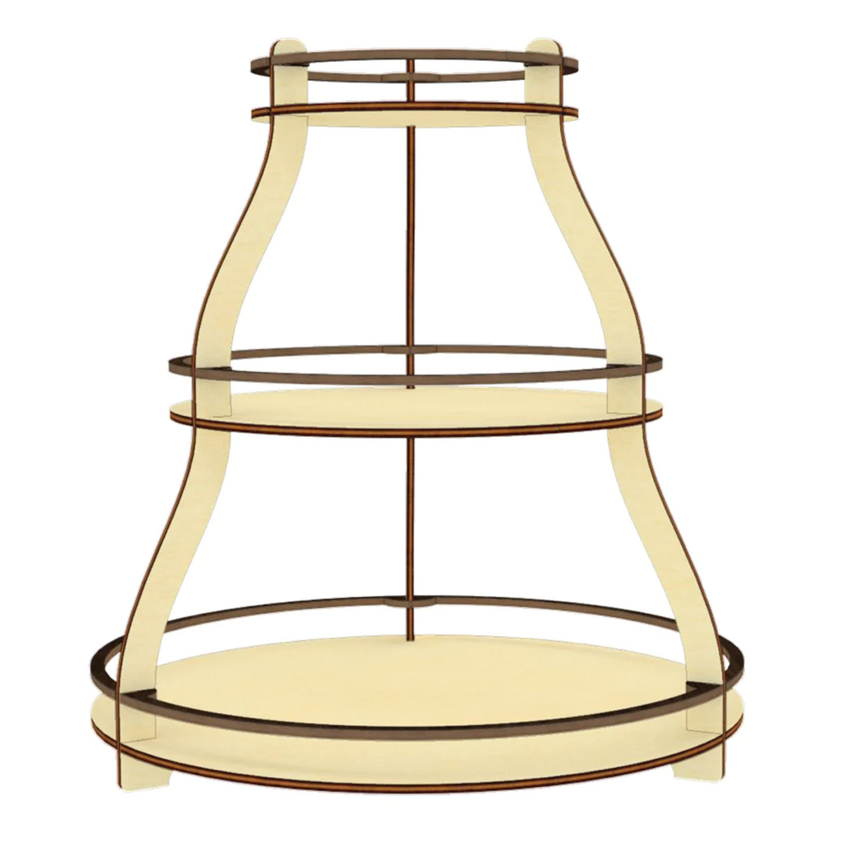 Elegant 3-Tier Round Display Stand – Glowforge Shop