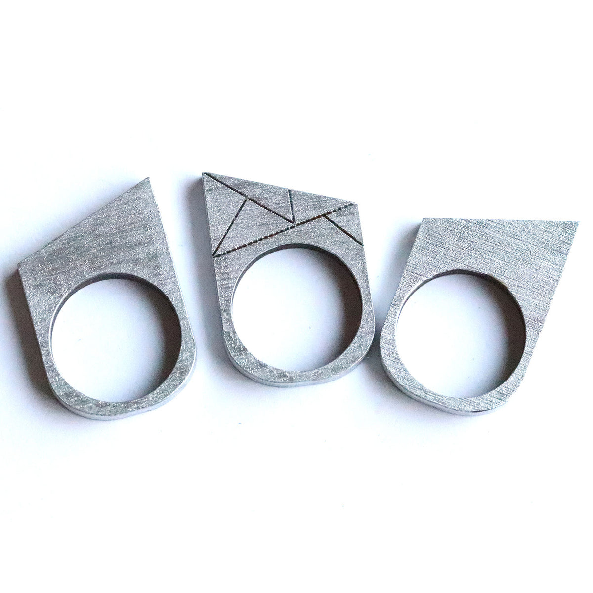 4 Stackable Geometric Rings – Glowforge Shop