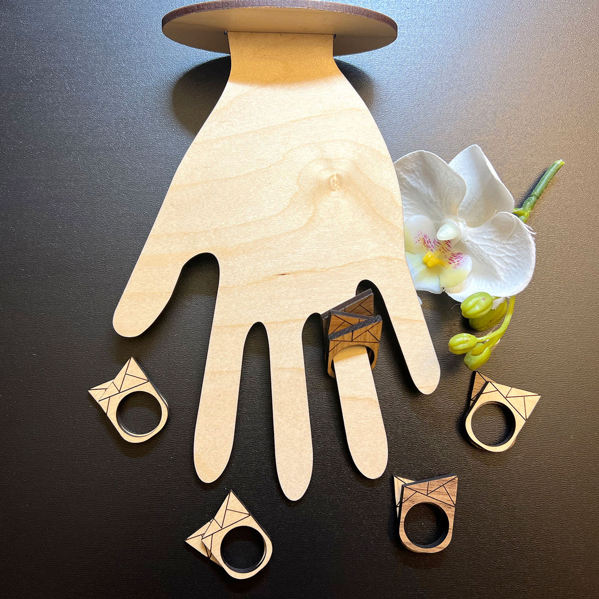 4 Stackable Geometric Rings – Glowforge Shop