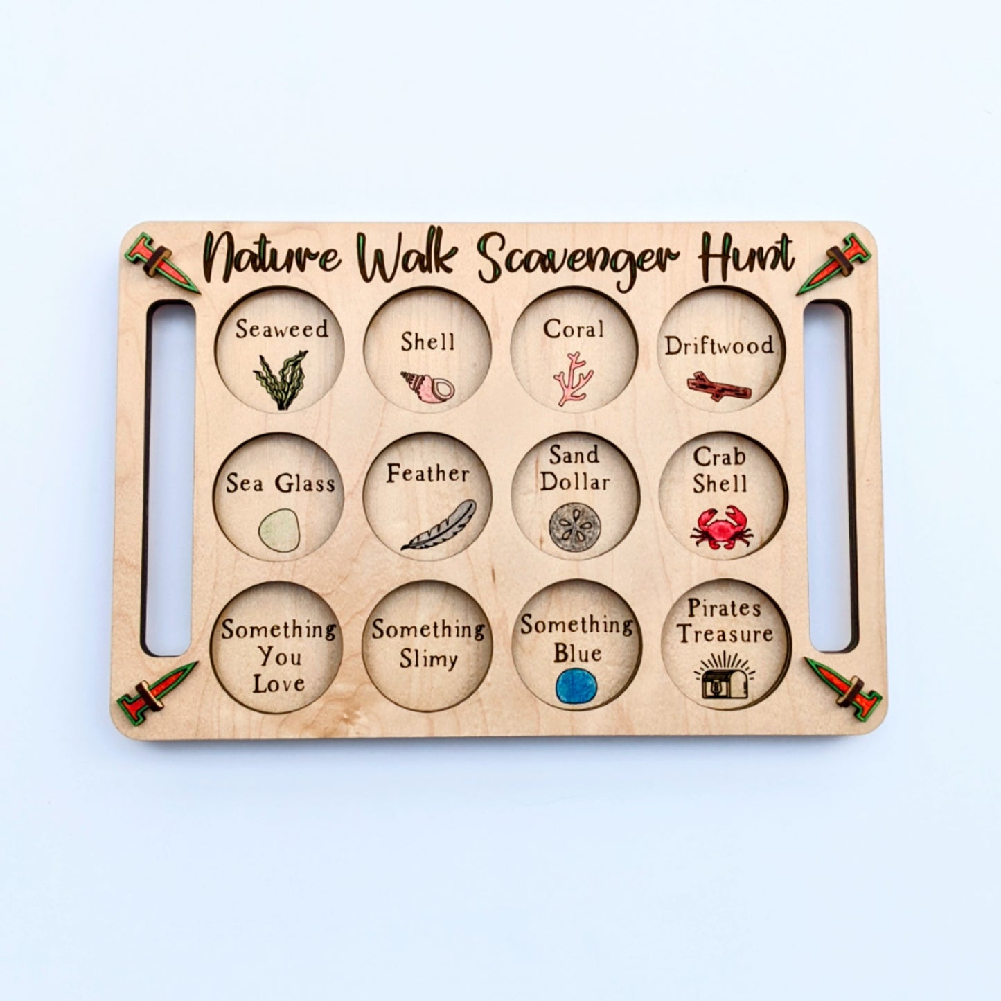 2 In 1 Beach/Forest Scavenger Hunting Tray