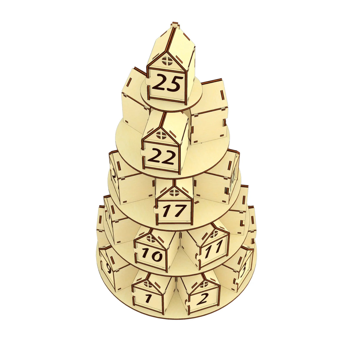 Advent Christmas Tree Calendar Glowforge Shop advent-christmas-tree-calendar-glowforge-shop