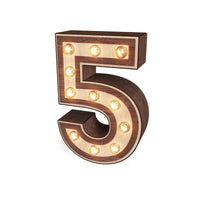 Light-up Marquee Number Display "5"