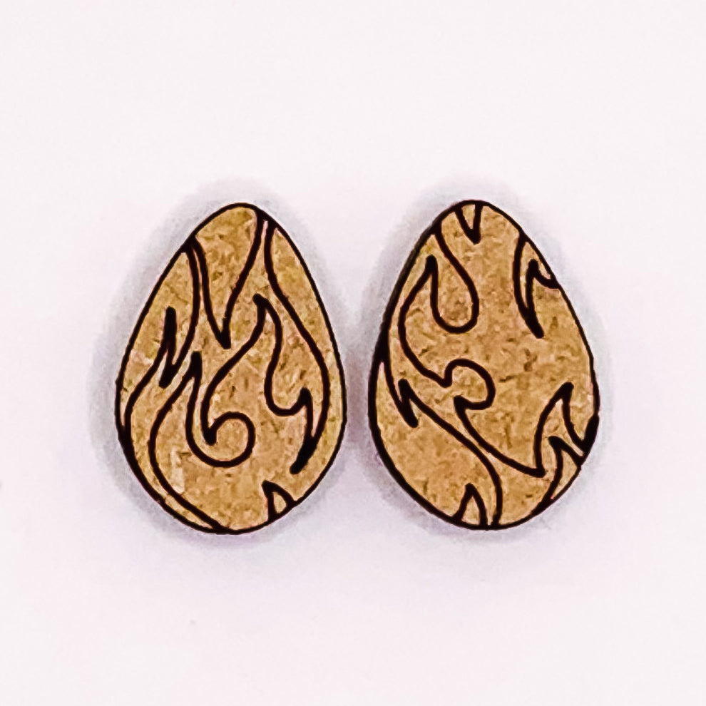 Fire Dragon Egg Stud Earrings