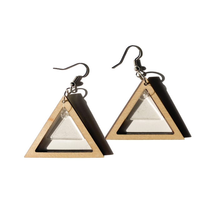 Suspended Triangle Earrings